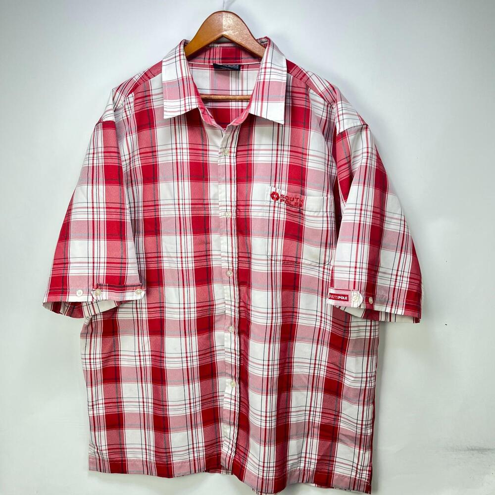 Vintage South Pole Y2K Button Up Short Sleeve Shirt XL